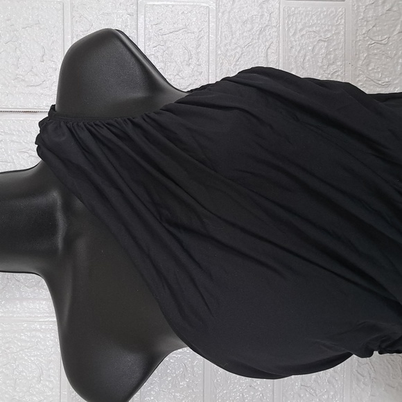 La Blanca Island Goddess Shirred One Shoulder One Piece - Black - Picture 7 of 12